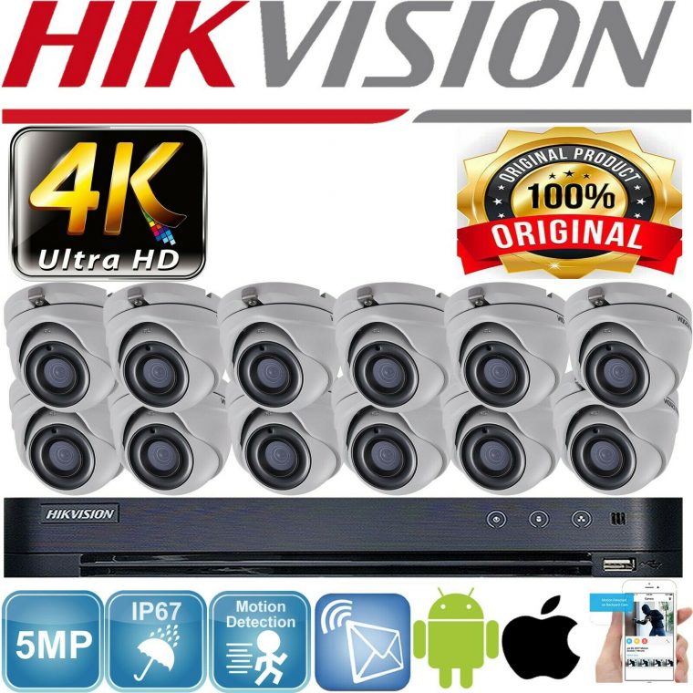 HIKVISION 16CH KIT 5MP 4K UHD CCTV SYSTEM OUTDOOR 20M EXIR NIGHT VISION CAMERA